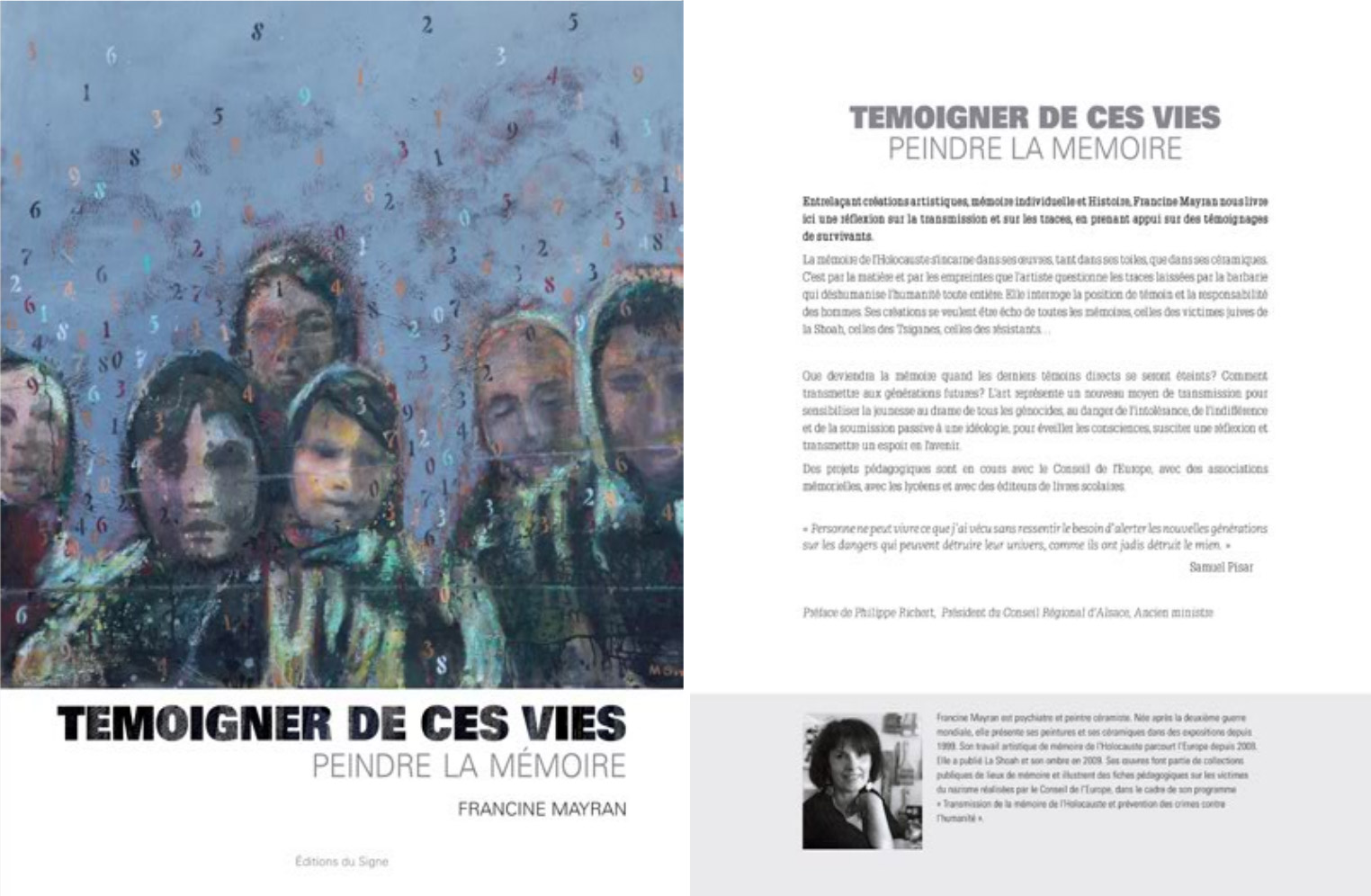 Livre 'Témoigner de ces vies' de Francine Mayran