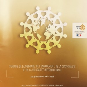 NICE. Lycée Thierry Maulnier. Semaine de la mémoire. Exposition et conférence