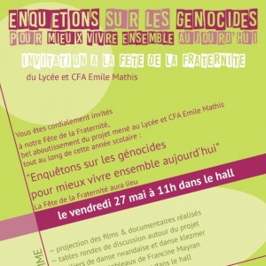  STRASBOURG. Lycée et CFA Mathis. Atelier masque et exposition