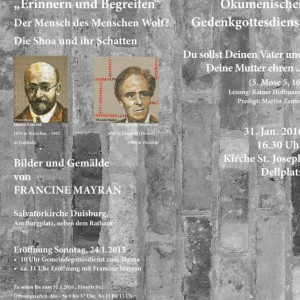 ALLEMAGNE. DUISBOURG. Salvatorkirche. Avec Gegen Vergessen-für Demokratie