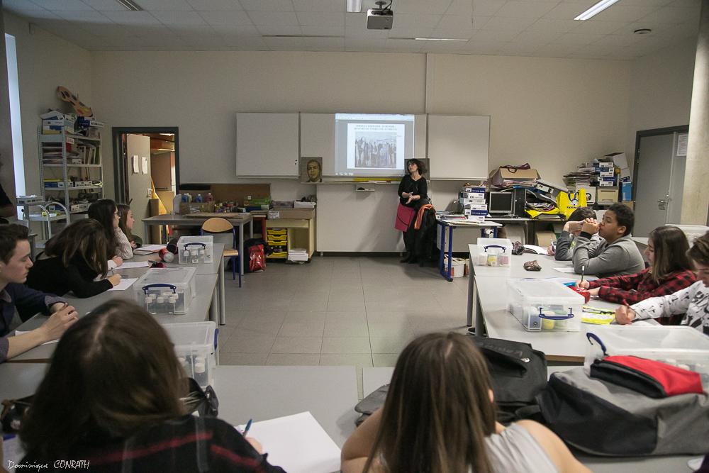 2015. Intervention au collège de Marckolsheim