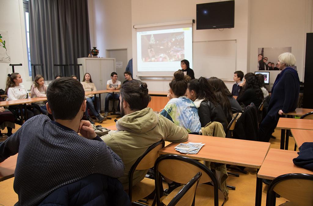 2019. Intervention au  lycée international les Pontonniers