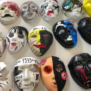 2018-2019. ATELIER MASQUES: Etre témoin. Nice. Lycée Thierry Maulnier 