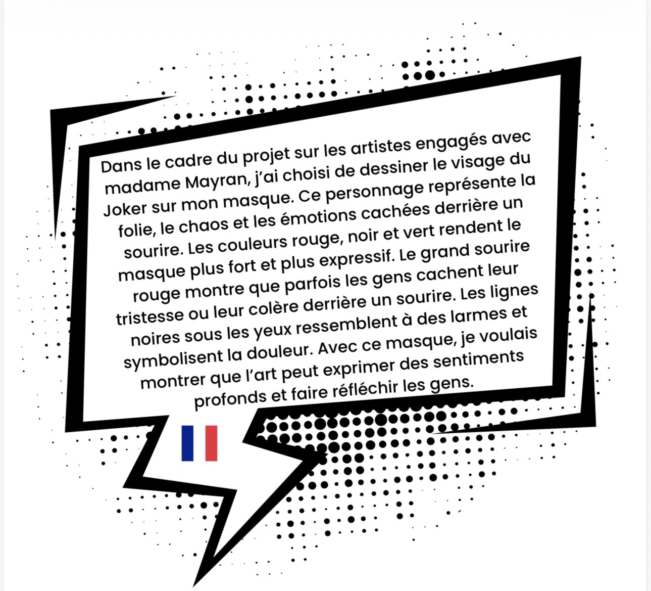 texte associé au masque