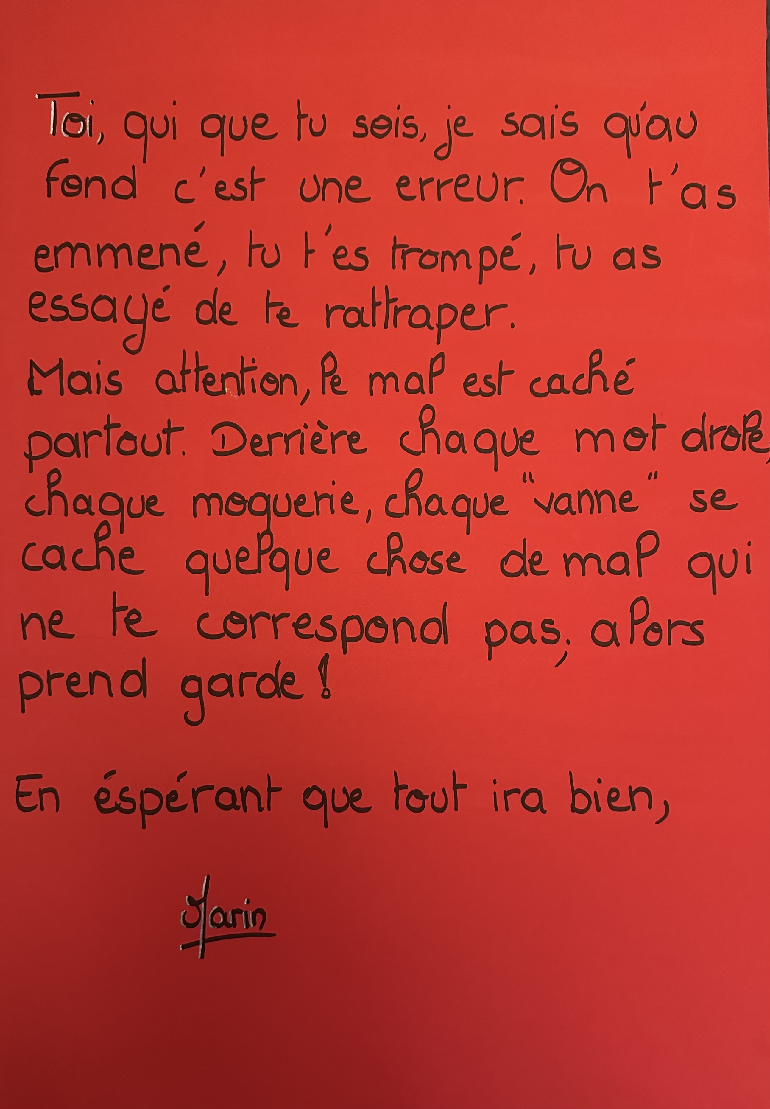 texte associé au masque