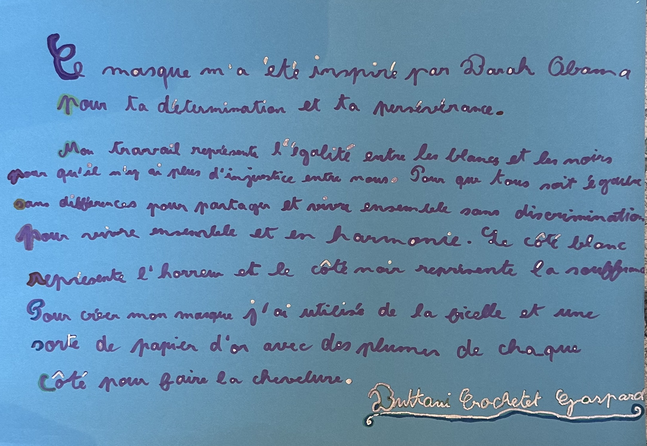 texte associé au masque