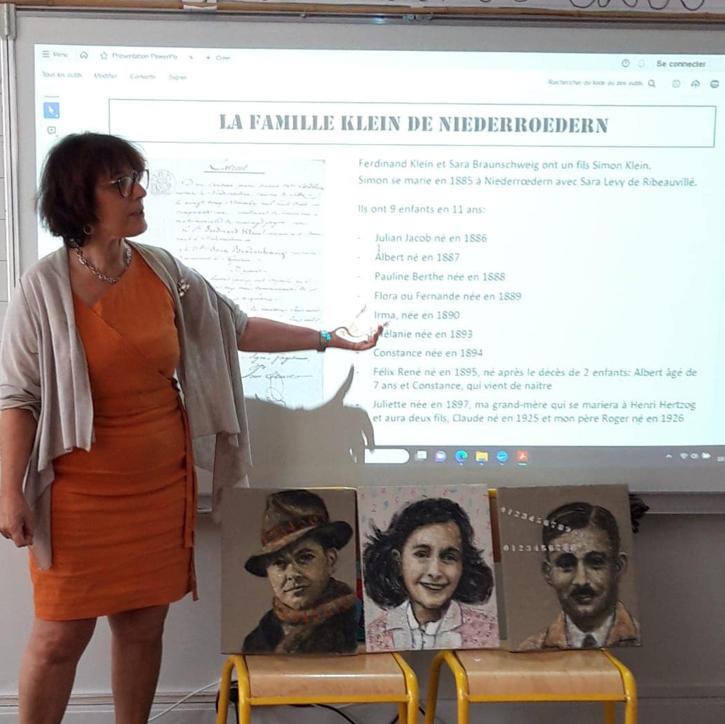 2023. Valise mémoire. Niederrœdern (Bas-Rhin). Théâtre et pose d'une Stolpersteine